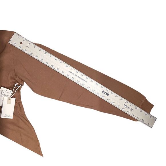 GOOD AMERICAN Sweatshirt Womens M/L Brown BOYFRIEND PUTTY Relaxed Sweater Lounge - Picture 9 of 15